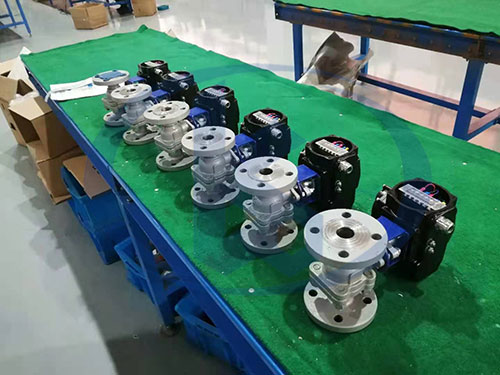 電動法蘭球閥生產中